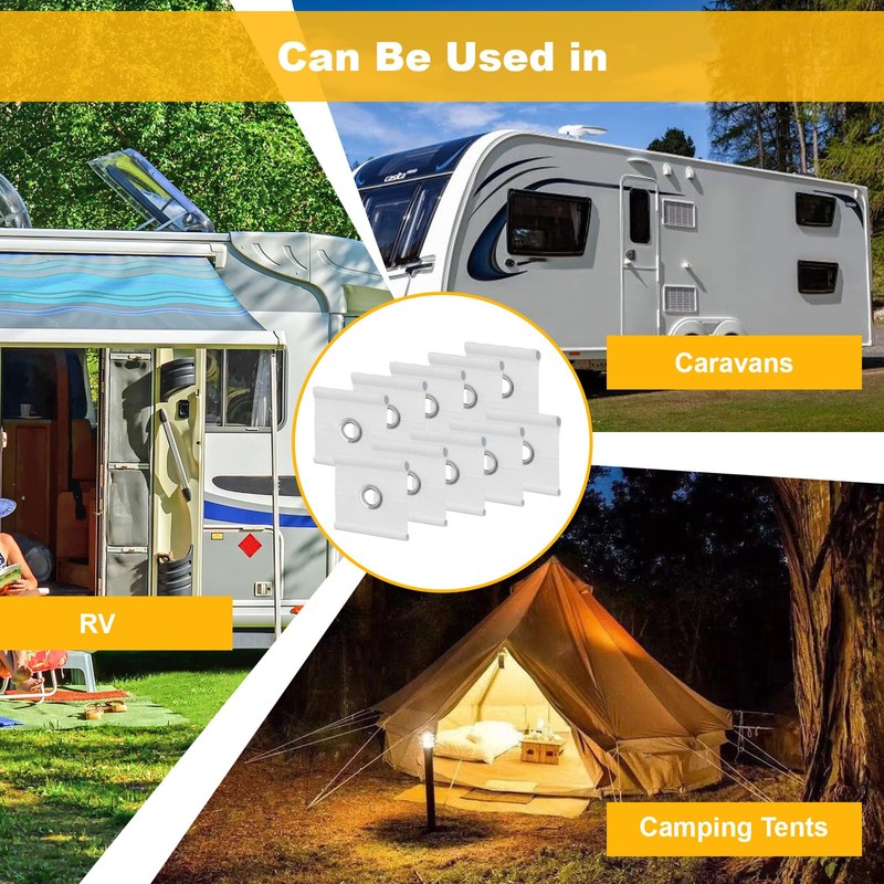 DYMHQ Awning Piping Eyelet, Motorhome Awning Eyelet, Motorhome Caravan Railing