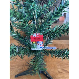 Kurt Adler Snowman Christmas Tree Name Ornament  Ashley