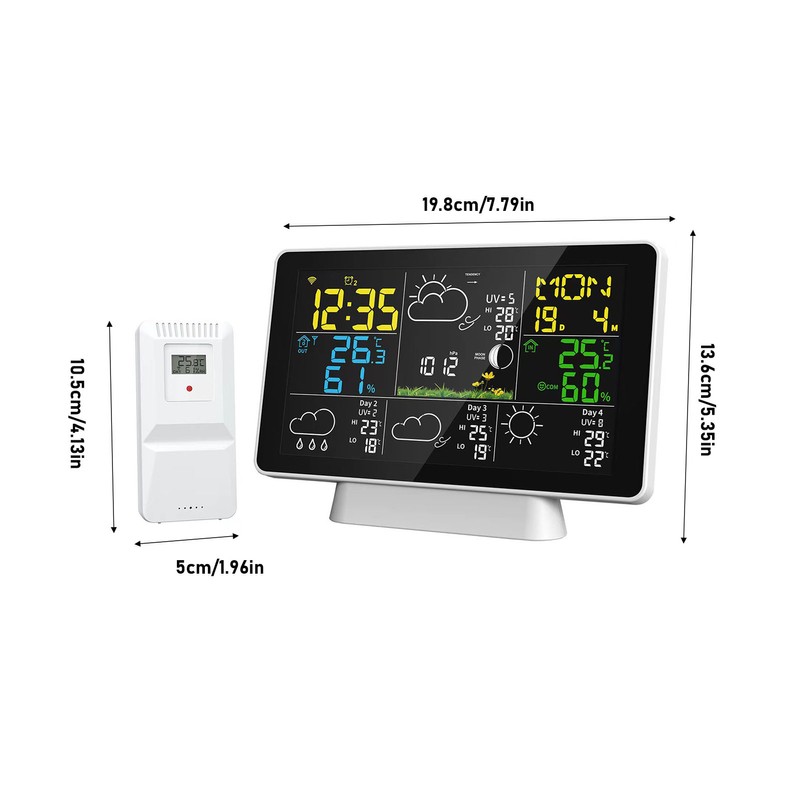 WIFI Weather Station Wireless Indoor Outdoor Hygrometer Thermometer Temperature Humidity