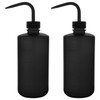 stonylab LDPE Chemical Wash Bottle, 2-Pack Watering Tool Safety Black