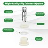 4 Pcs Pig Waterer Nipples for Barrel Kit, Stainless Steel