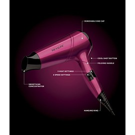 Revlon RVDR5229 Perfect Heat Frizz Fighter Haartrockner, 2200W und Klappgriff