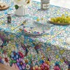 Horaldaily Spring Tablecloth 60×84 Inch Rectangular, Birds Flying Wild Flowers