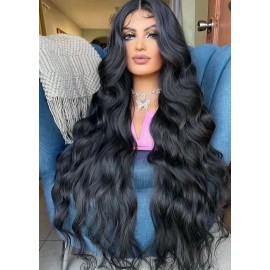 Raw Vietnamese Hair Body Wave Thin Lace Frontal Glueless Wigs Small Knots Raw Vietnamese Human Hair Closure Wigs for Black Womenstyle: 1 wig Natural wave, color: Natural black, stretched length: 12 inches, Lace Size: HD 5*5 closure wig 180% density