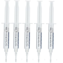 Cool Teeth Whitening Gel Refills Carbamide Peroxide Refill 5 Dispenser Tubes DIY 25 Treatments Tooth Whitener Bleaching Dentist Grade Strength Enamel Safe Whitener