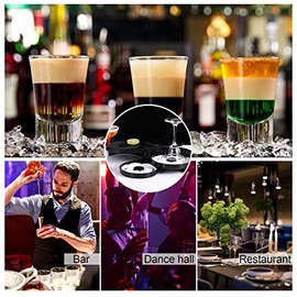 Bandeja Giratoria de 3 Niveles para Jugo de Cóctel y Condimentos con Esponja, para Mezclar Cócteles y Margaritas, Envase de Sal y Azúcar para Bar,