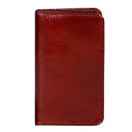 Scully Italian Leather Pocket Telephone/Address Book (Mahogany)