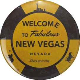 Fallout New Vegas button Pin Lapel Pin Brooch Steel Pins Badge 0.75"