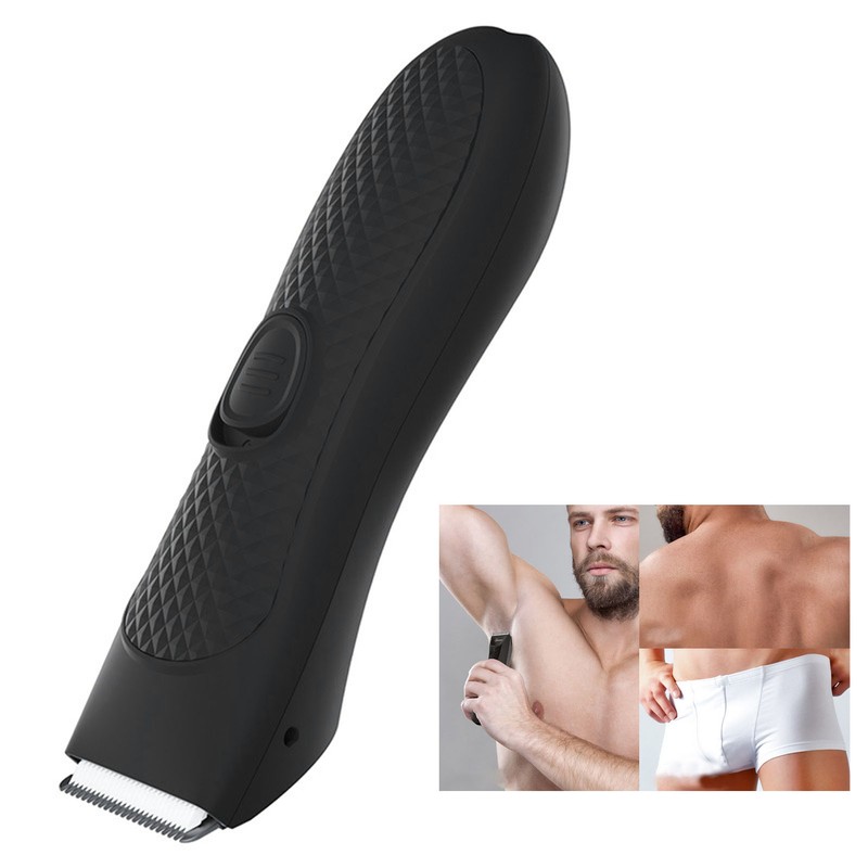 Electric Groin Hair Trimmer Waterproof Safety USB Charging Body Hair