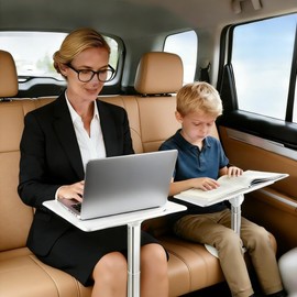 BoxSkivra Car Desk for Laptop Adjustable Car Tray Table for Passenger Seat Portable Laptop Stand for Bed Tray Table for in-Car Work, Dining, Travel and Outdoor