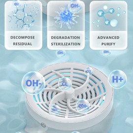 LKJYBG Mini Fruit Vegetable Cleaning Machine Portable Household Disassemble Ipx 7 Waterproof Food Purifier White High-spec