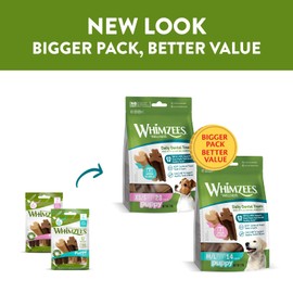 WHIMZEES Puppy Stix, Natural and Grain Free Dog Chews, Puppy Dental Sticks, 28 Pieces, Size XS/S