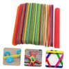 DOITOOL 50pcs Jumbo Popsicle Sticks for Crafts Colorful Crafting Sticks