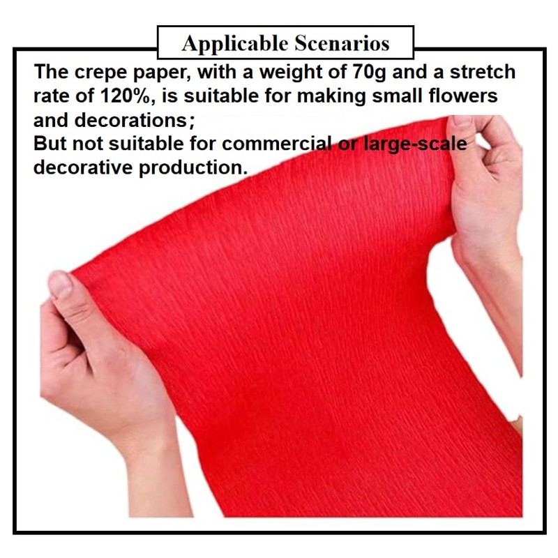 Crepe Paper Roll 8.2ft Long 17 Inch Wide for Wedding