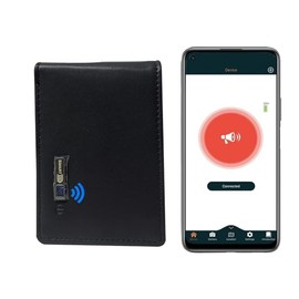Anti-Lost Bluetooth Wallet Tracker & Finder (Microfiber Black)