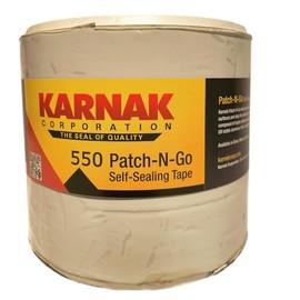Karnak 550W-06 White Patch-N-Go Waterproof Tape – Reinforce, Seal & Waterproof Leaky EPDM, TPO, Single Ply, RV and Mobile Home Roofs in One Step - Aluminum Faced – High Temp Butyl Rubber (6" x 65.5')