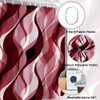 Uiiooazy Shower Curtain, Red, Shower Curtain, Abstract Geometric Pattern, Stripes,