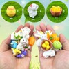 Easter Mini Rabbit Figurines 23pcs Bunny Gnomes Egg Resin Miniatures