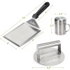 HULISEN Smashed Burger Kit: Stainless Steel Burger Press, Grill Spatula