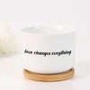 DecStic Love Changes Eveything Planters Ceramic Bible Verse Round Plant