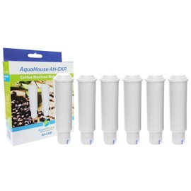 6X AquaHouse AH-CKR Water Filter cartridges Compatible with Krups F088 TCZ2003 & Compatible with Melitta Pro Aqua Coffee Machines Using Screw-on Filter