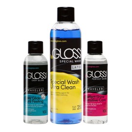 beGloss Perfect Shine 100 - Easy Glide 100 - Special Wash 250 Combo - for Latex Clothing