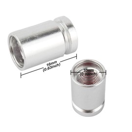 WINKA 5Pcs Car Tire Valve Stem Caps Bullet Aluminium Alloy Dustproof Tire Valve Stem Covers Universal for Cars with O Rubber Ring Wheel Valve Caps Tire Valve Cap Dust Cover for Car Accessories(Silver)