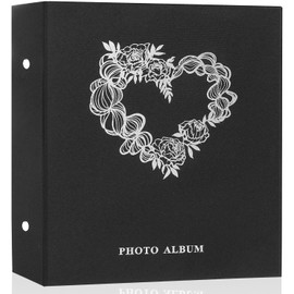 Miaikoe Photo Album 6x4 Slip in, Linen 600 Pockets Photo Albums Holds 600 Horizontal and Vertical 10x15cm Photos for Family Wedding Anniversary (Black)