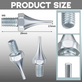 Shimeyao 64 Pcs Epoxy Shoes Spikes, Shoe Studs Replacement Spikes Sharp Spiked for Floor Coating Works