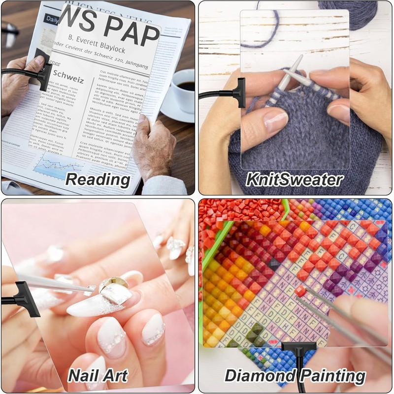 5X Magnifying Glass with Clip for Reading, 10x6 inch Large