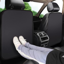 Dorkis 2 Piezas Protector de Asiento Trasero, Almohadillas para Patadas de Automóvil, Protector del Asiento para Coche, Protección Impermeable para y Asiento de Coche