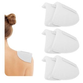BOXOB 6pcs Shoulder Pads, Soft Breathable Thickened Sponge Set-in Shoulder Pads for Dresses, Suits, Jackets, Shirts Men's Women's Clothing Sewing Supplies (White)