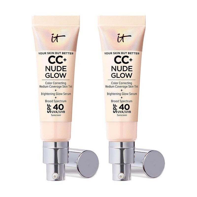 IT Cosmetics CC+ Nude Glow SPF 40 Foundation Duo:_Light Medium