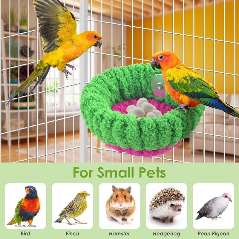 KATUMO Bird Nest, Small Parrot Breeding Bed for Budgie, Parakeet,