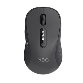 XBG B15pro Wireless Bluetooth Mouse, Bluetooth 5.0/4.0 & 2.4G Tri-Mode, Type-C Rechargeable with LED Screen Display, Ergonomic Silent Click for Laptop/PC/Tablet, Multi-Device & Office Use