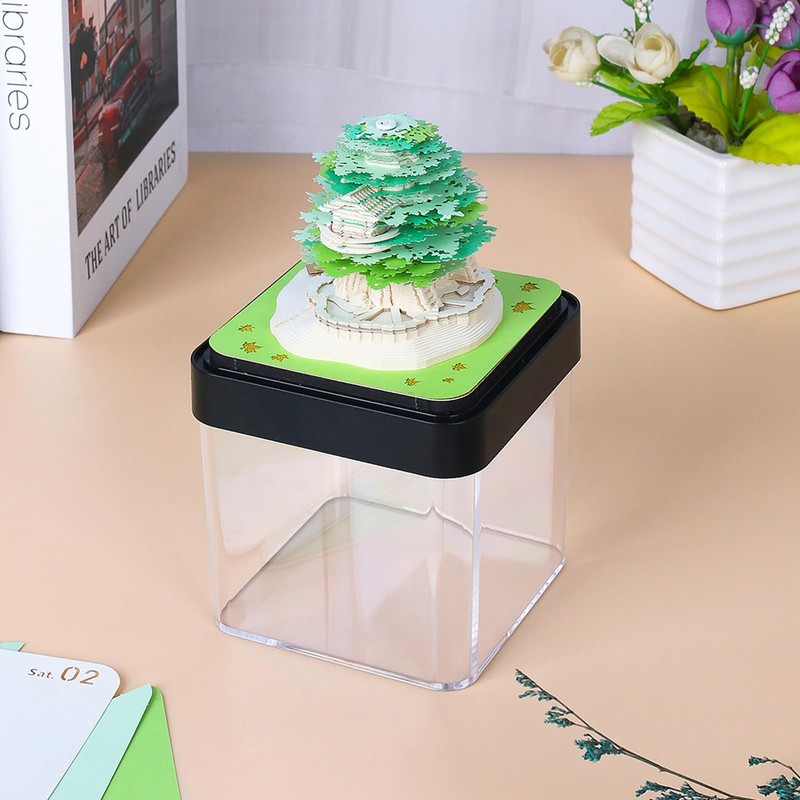 SIWEME 3D Art Calendar Memo Pad 2025,Creative Time Piece Calendar