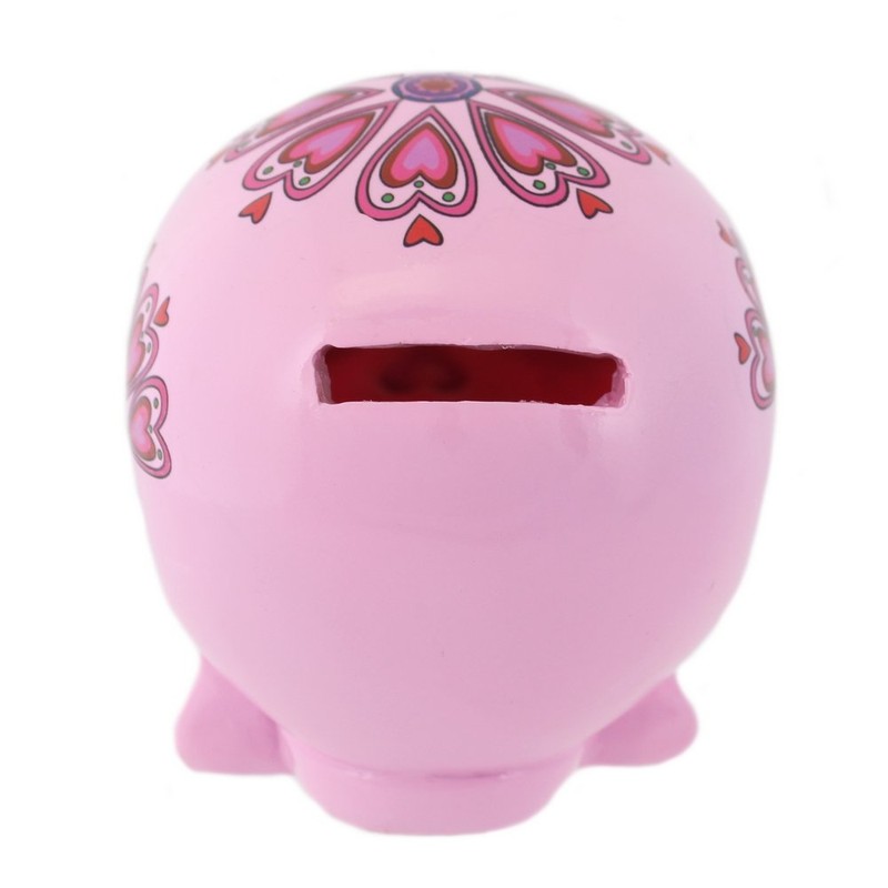 Something Different Pink Candy Skull Money Box, Resin, 9 x