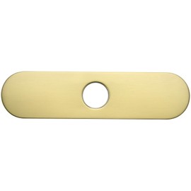 AguaStella ASD52CB Champagne Gold, Brushed Soft Gold, Champagned Bronze Deck Plate 10 Inch Stainless Steel Escutcheon Plate for Kitchen Faucet