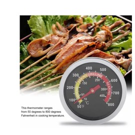 Glomora Grill Temperature Display, Grill Oven Thermometer 50 to 400 °C with Sturdy Metal Housing and Bracket