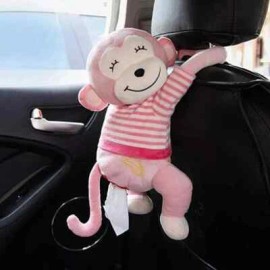 Unbranded Cute Monkey Car Tissue Holder | Plush Hanging Tissue Box | Tissue Dispenser