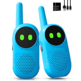 Toys for 3-12 Year Old Boys Girls, DURLK 2 Pack Walkie Talkies for Kids Rechargeable, 3000FT Long Range Mini Walky Talky, Single Channel 2-Way Radio for Outdoor Camping Hiking Game Birthday Gift（Blue）