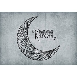 Ramadan Kareem Moon and Words Design Wall Vinyl Decal Sticker Art Graphic