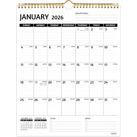 Wall Calendar 2026-2027 – Calendar 2026-2027 Wall, 2 Year Calendar, Jan 2026 - Dec 2027, 11.5 x 14.5 In, 2026 Calendar with Large Blocks, Thick Paper, Holidays, To-do ＆ Notes, Great for Organizing