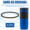6pcs Replacement Gaskets Compatible with Contigo Snapseal Byron Travel Mug