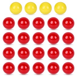 LovesTown Hungry Hippos Marbles Game, 24PCS Replacement Includes 20 Red Balls with 4 Extra Yellow for Kids Board Games, Marble Run Toys, Chinese Checkers