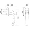Hoppe Atlanta Window Handle with Sper Rzyli Sleeveless Golf 10763941,