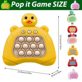 Light Up Pop it Game Quick Push Bubbles Game,Red Spider Handheld Fast Speed Pushing Game,Poppet Game Sensory Fidget Toys for Autism,Puzzle Pop Game Controller Spider Push Button Toy for Boys Xmas Gift