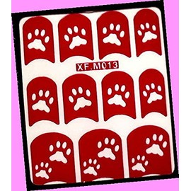 Nail Stencil Heart Flower Butterfly Cat Paw Skull Nail Sticker Decalm013 for Nails Design Nail Art Stickers Decals Supplies Manicure Tips Sticker Colorful for Nail Decorations