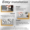 WB03X24818 5 Pcs WB03X2481 Stainless Steel Look Control Knobs for