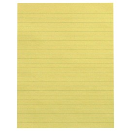 School Smart Newsprint Paper with Red Margin, 8 x 10-1/2 Inches, Yellow, 500 Sheets - 085235